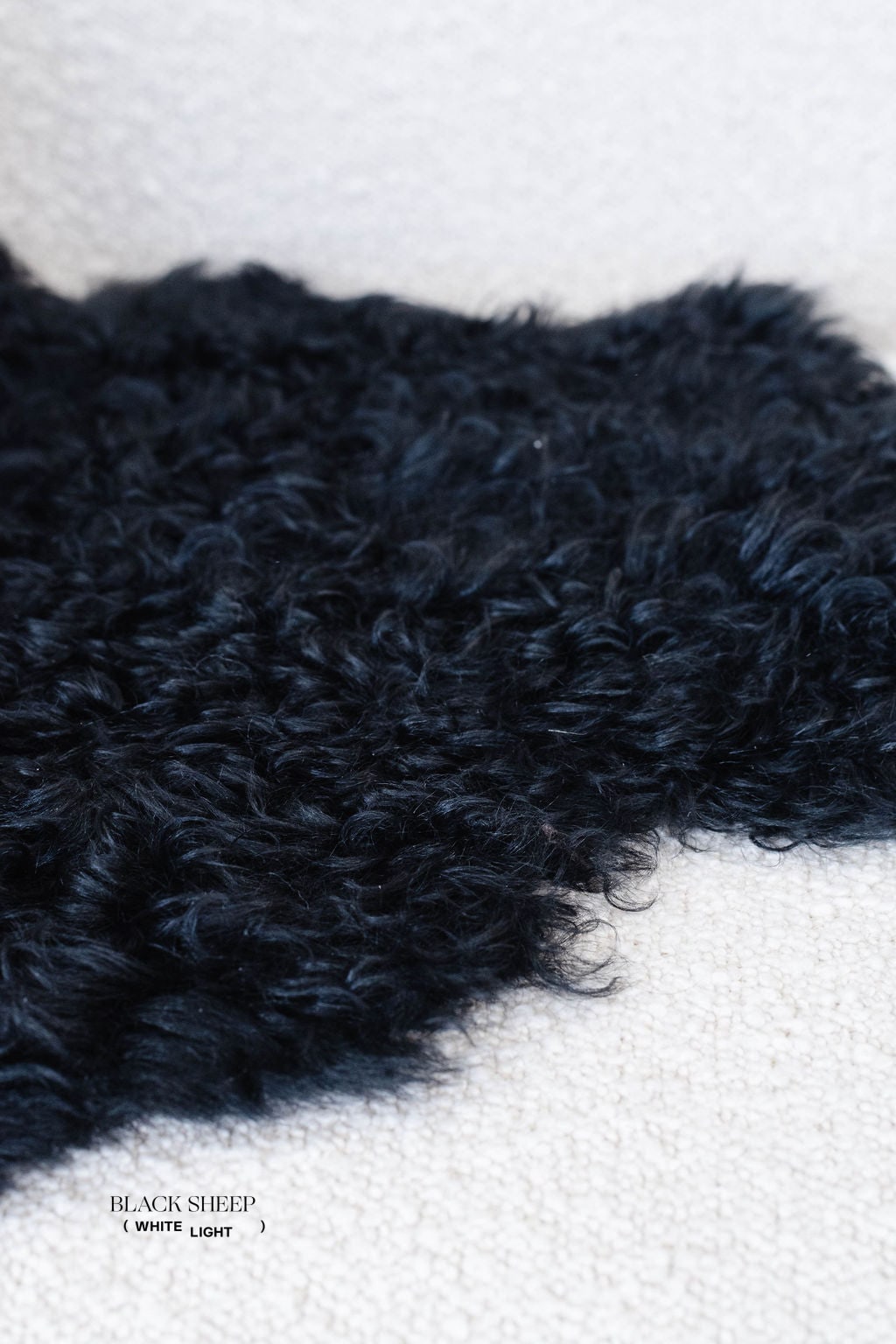 Black Tigrado Spanish Curly Sheepskin