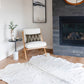 Large Light Grey Cowhide Area Rug