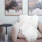 White Mélange Icelandic Sheepskin Throw