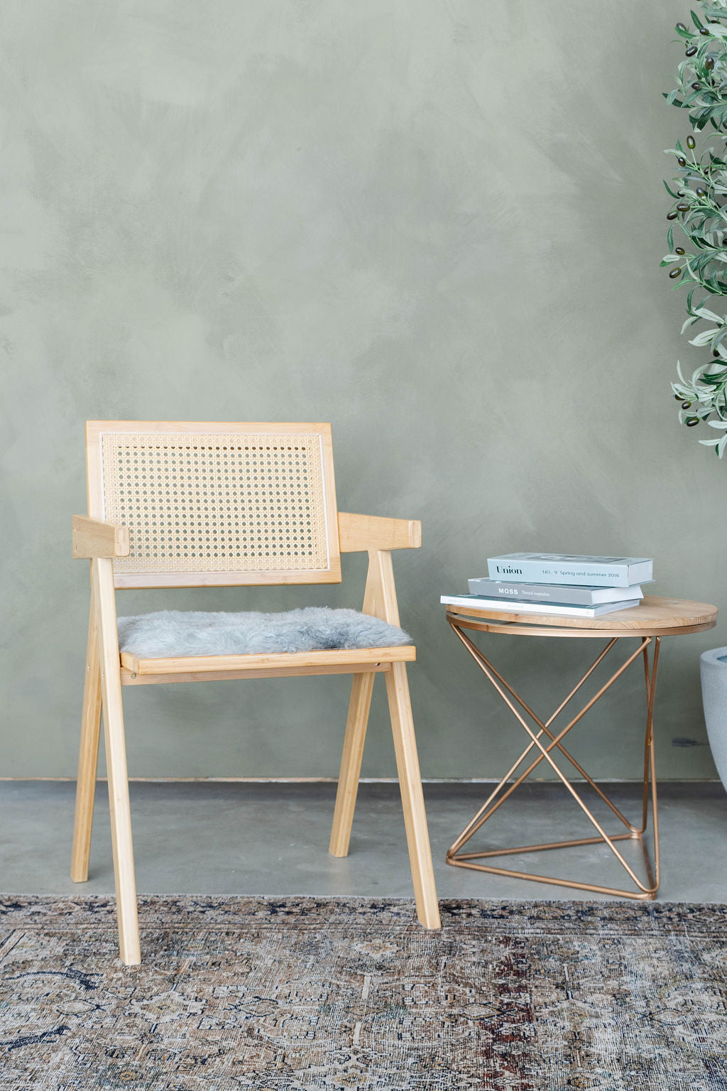 Coussin de chaise en peau de mouton islandais gris