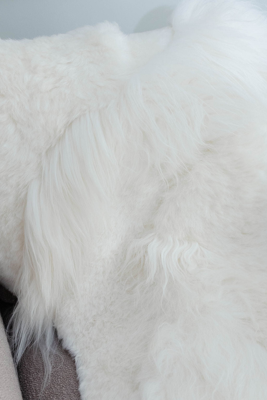 White Mélange Icelandic Sheepskin Throw