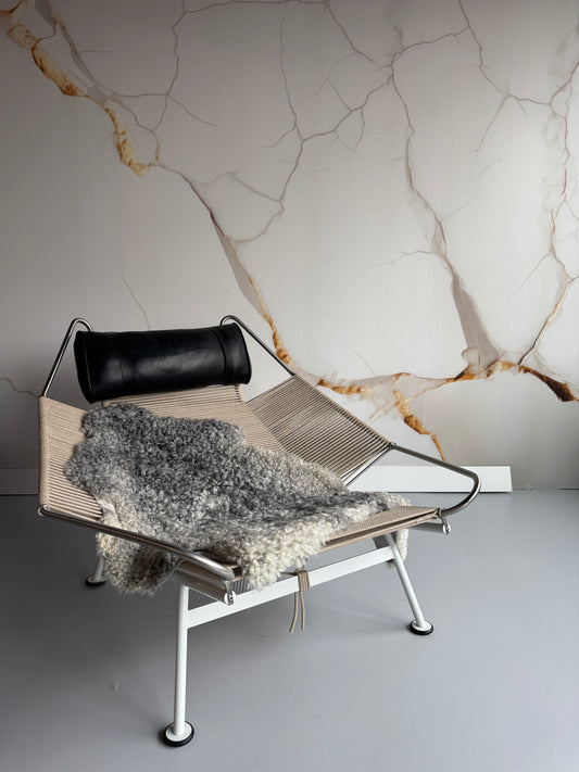 ONE OF A KIND Gotland Grey/White Mélange Medium Wool Sheepskin