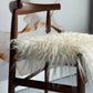 White Curly Icelandic Sheepskin Chair Pad