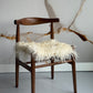 White Curly Icelandic Sheepskin Chair Pad
