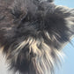 ONE OF A KIND Black Long wool Icelandic Sheepskin with White Side Locks