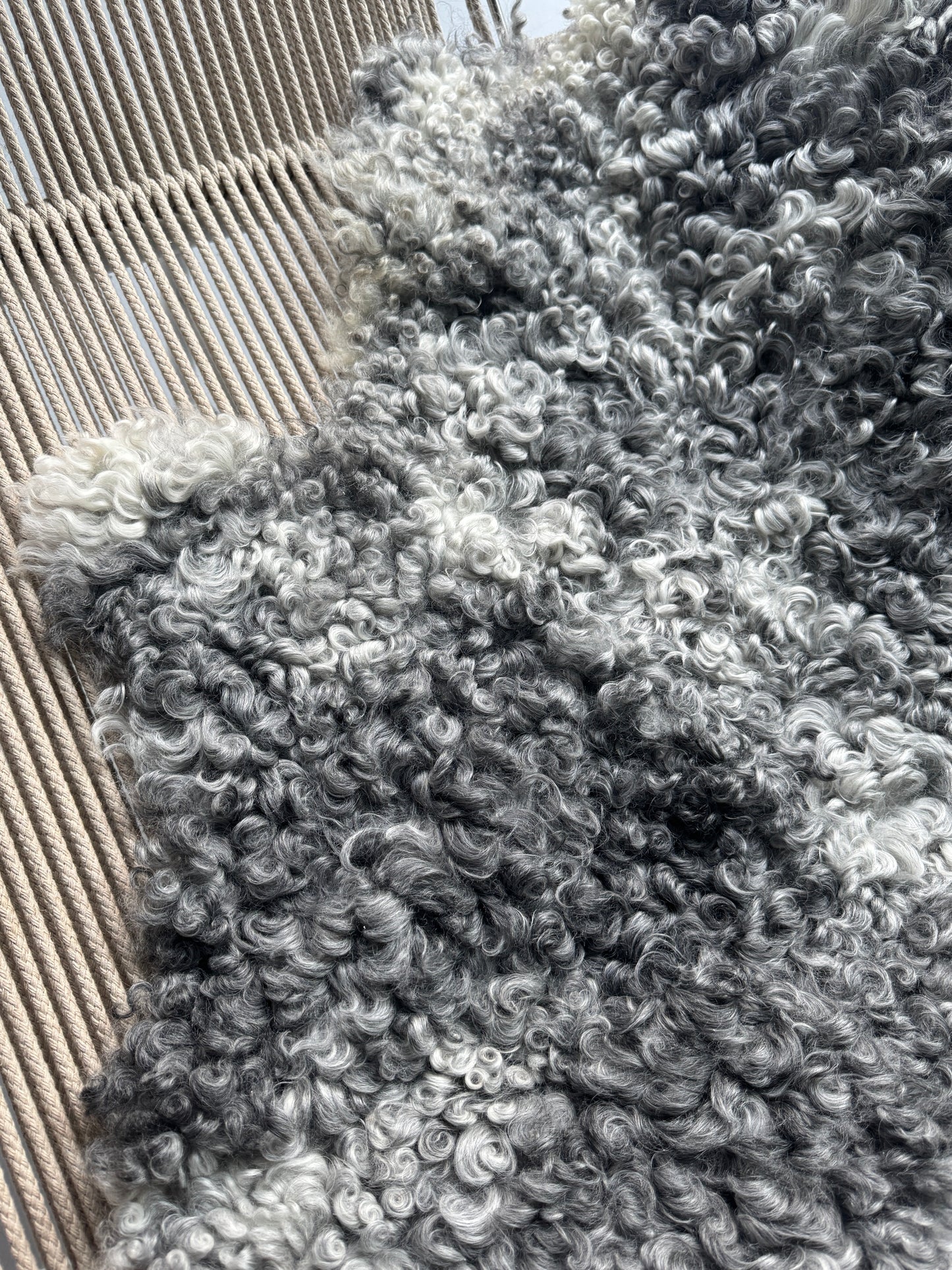 ONE OF A KIND Gotland Spotted Medium Wool Sheepskin