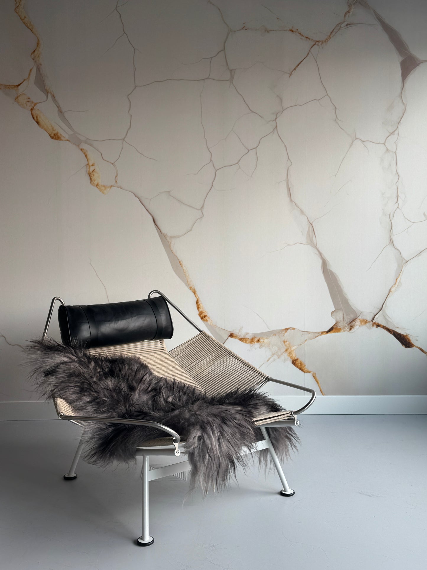 ONE OF A KIND Light Lavender with Grey Tops Icelandic Sheepskin