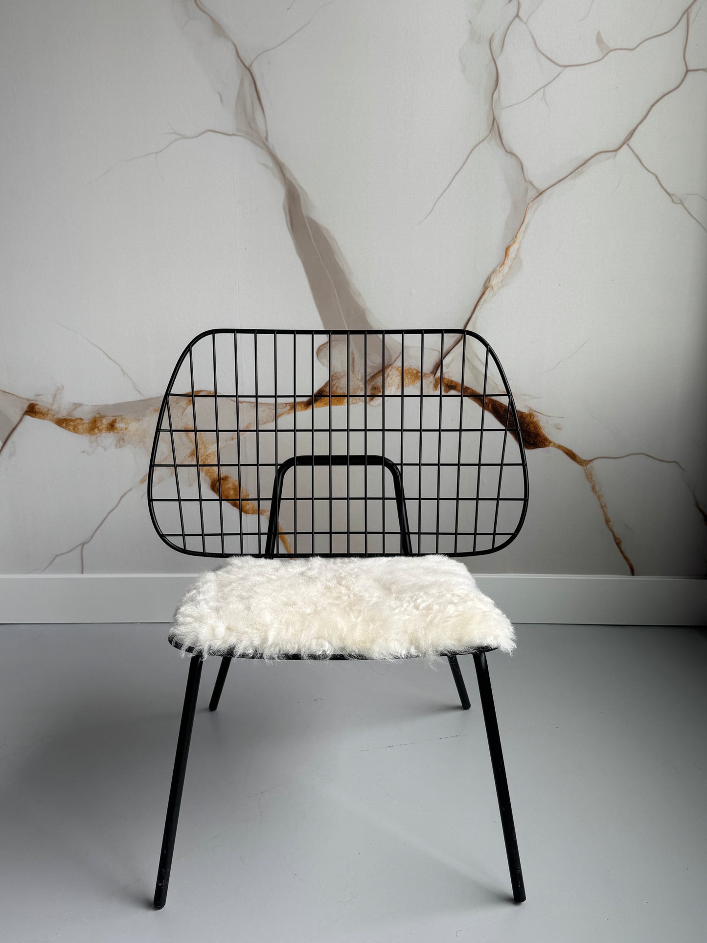 B Grade Shorn White Icelandic Sheepskin Chair Pad