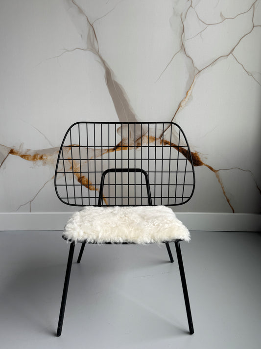 B Grade Shorn White Icelandic Sheepskin Chair Pad