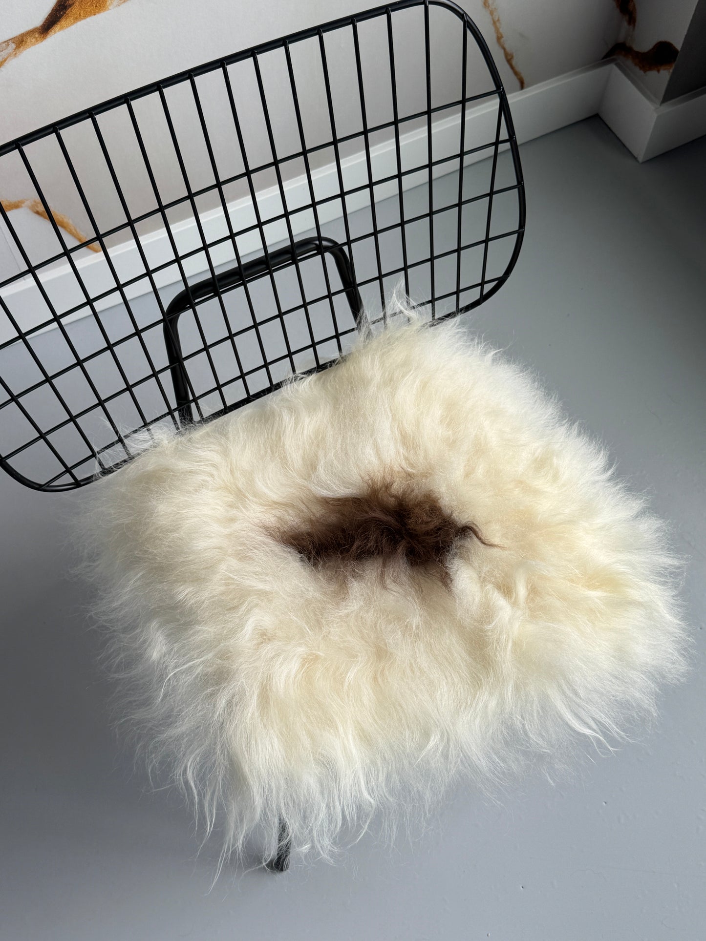 B Grade Brown Spotted Icelandic Sheepskin Chair Pad