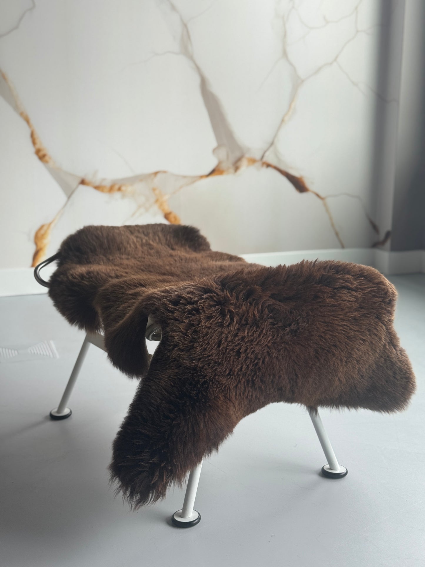 Unique Solid Brown Welsh Sheepskin