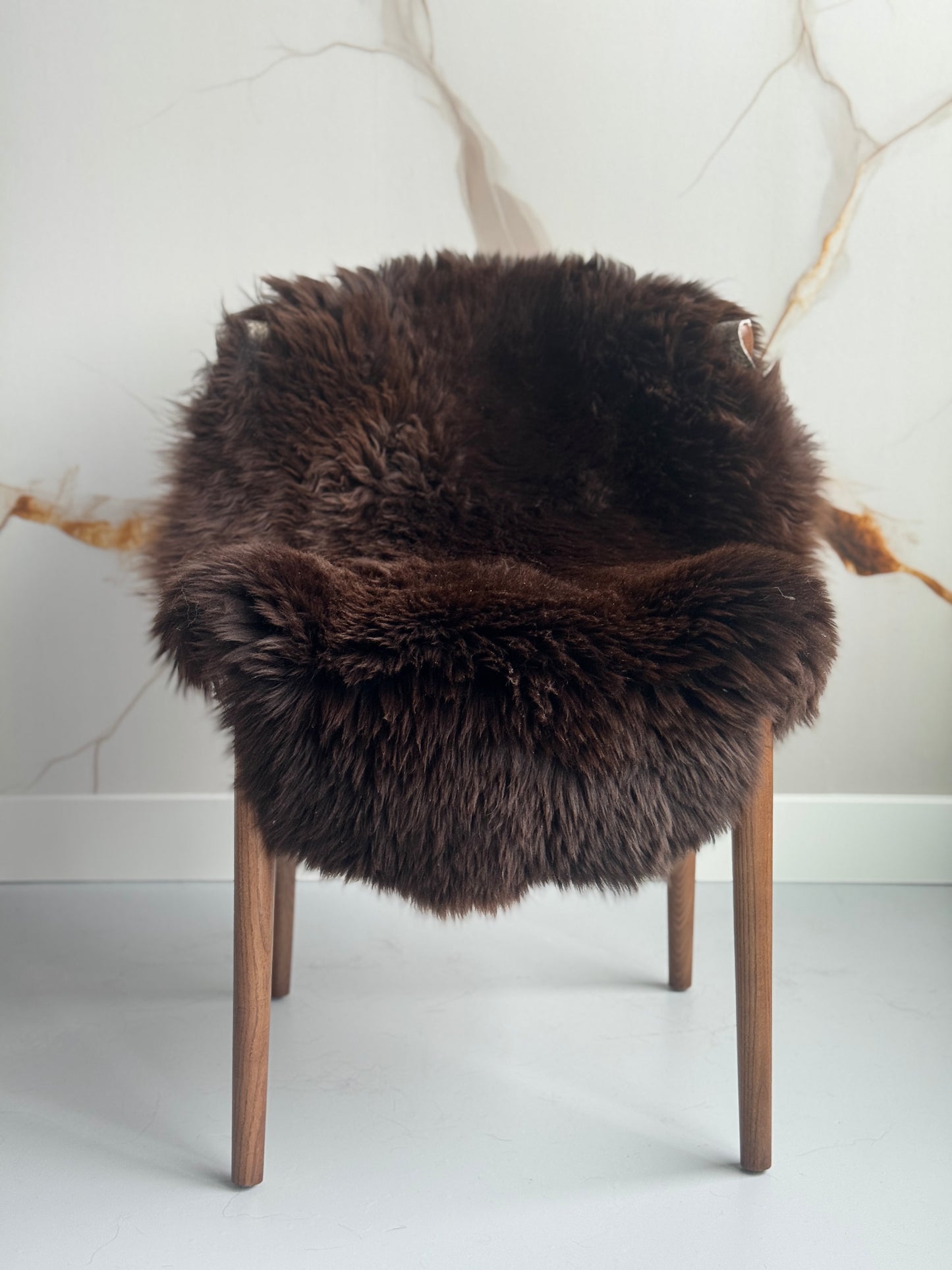 Unique Solid Brown Welsh Sheepskin