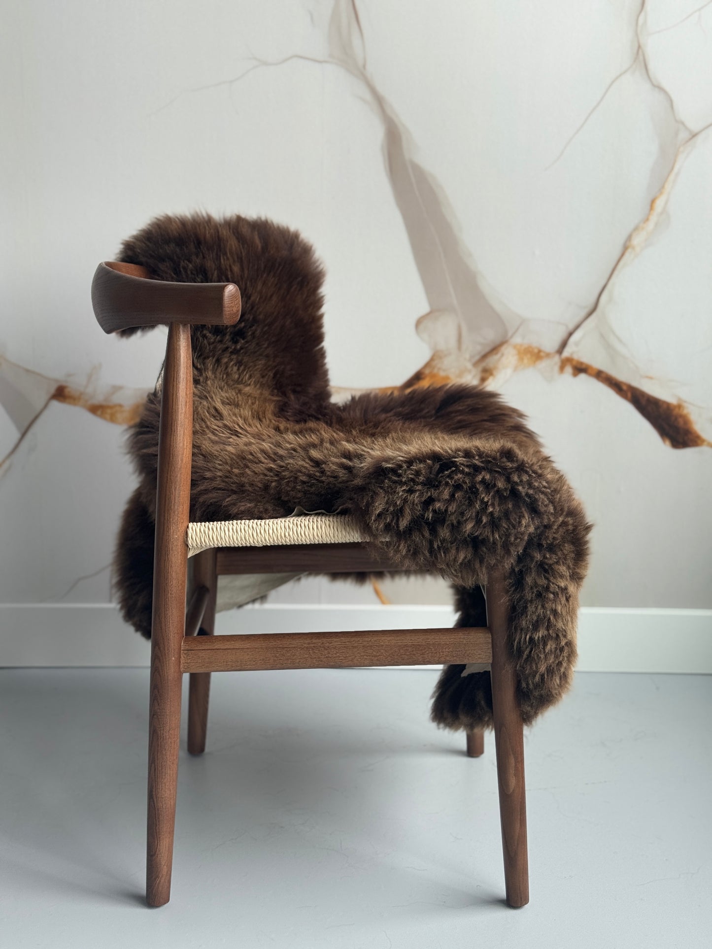 Unique Solid Brown Welsh Sheepskin