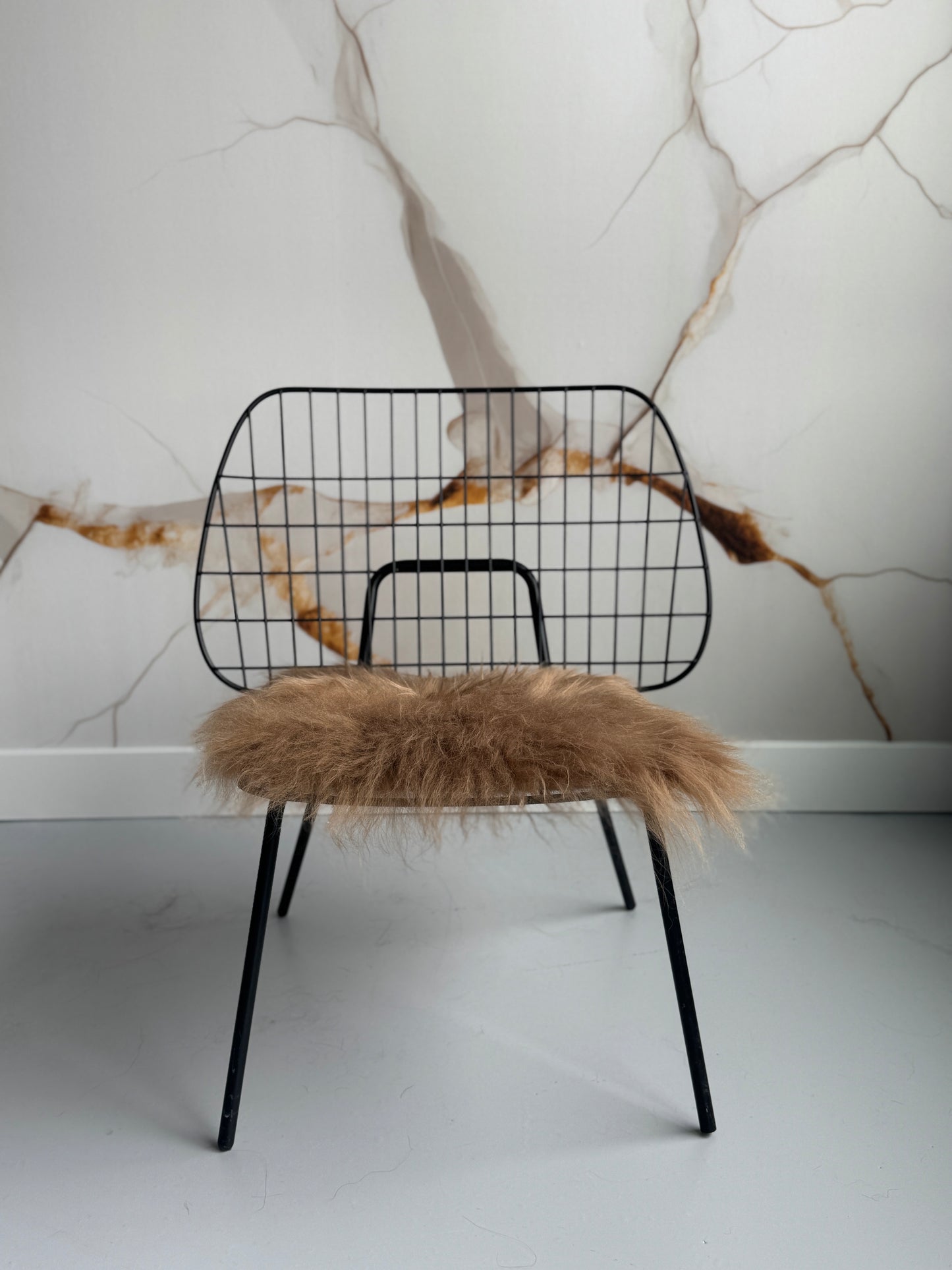 B Grade Camel Icelandic Sheepskin Chair Pad