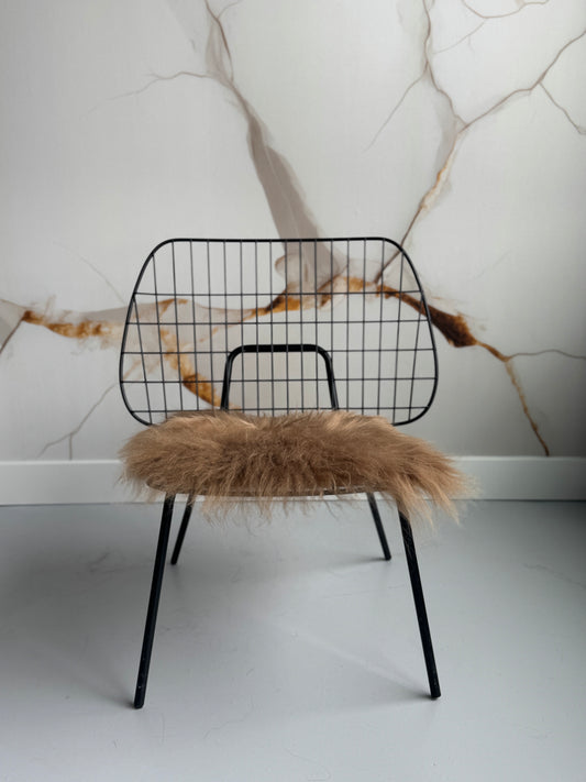 B Grade Camel Icelandic Sheepskin Chair Pad