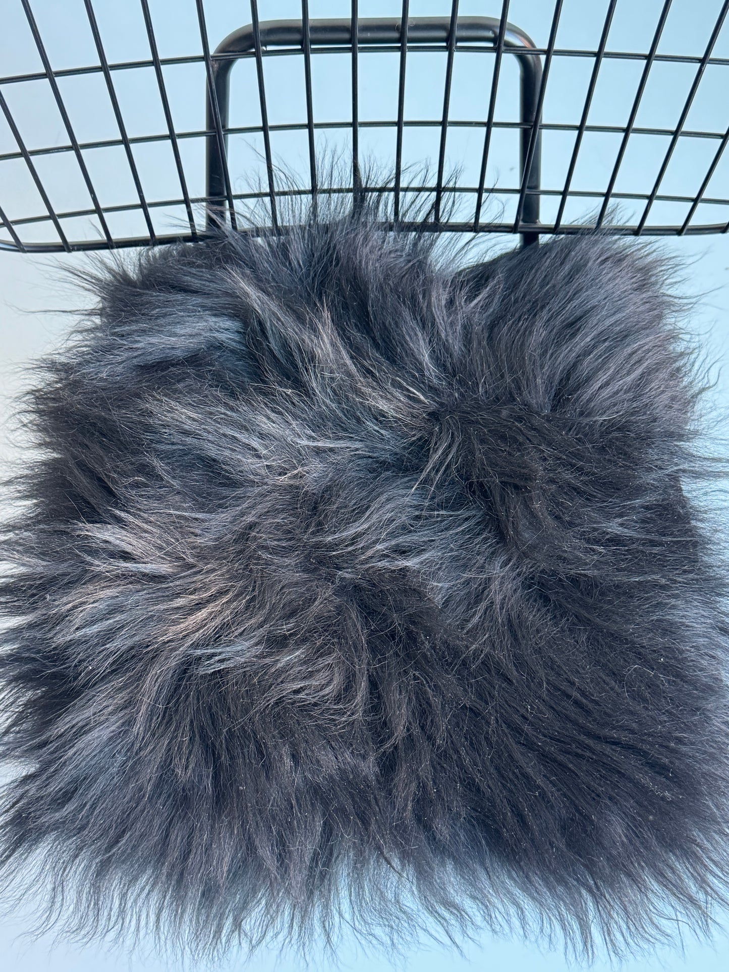 B Grade Black Icelandic Sheepskin Chair Pad