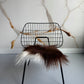B Grade Rusty Brown w/White Icelandic Sheepskin Chair Pad