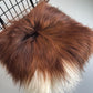 B Grade Rusty Brown w/White Icelandic Sheepskin Chair Pad