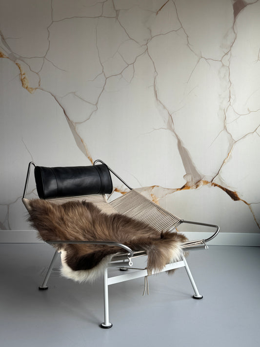 ONE OF A KIND Rusty Grey with White Edges Icelandic Sheepskin