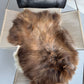 ONE OF A KIND Rusty Grey with White Edges Icelandic Sheepskin