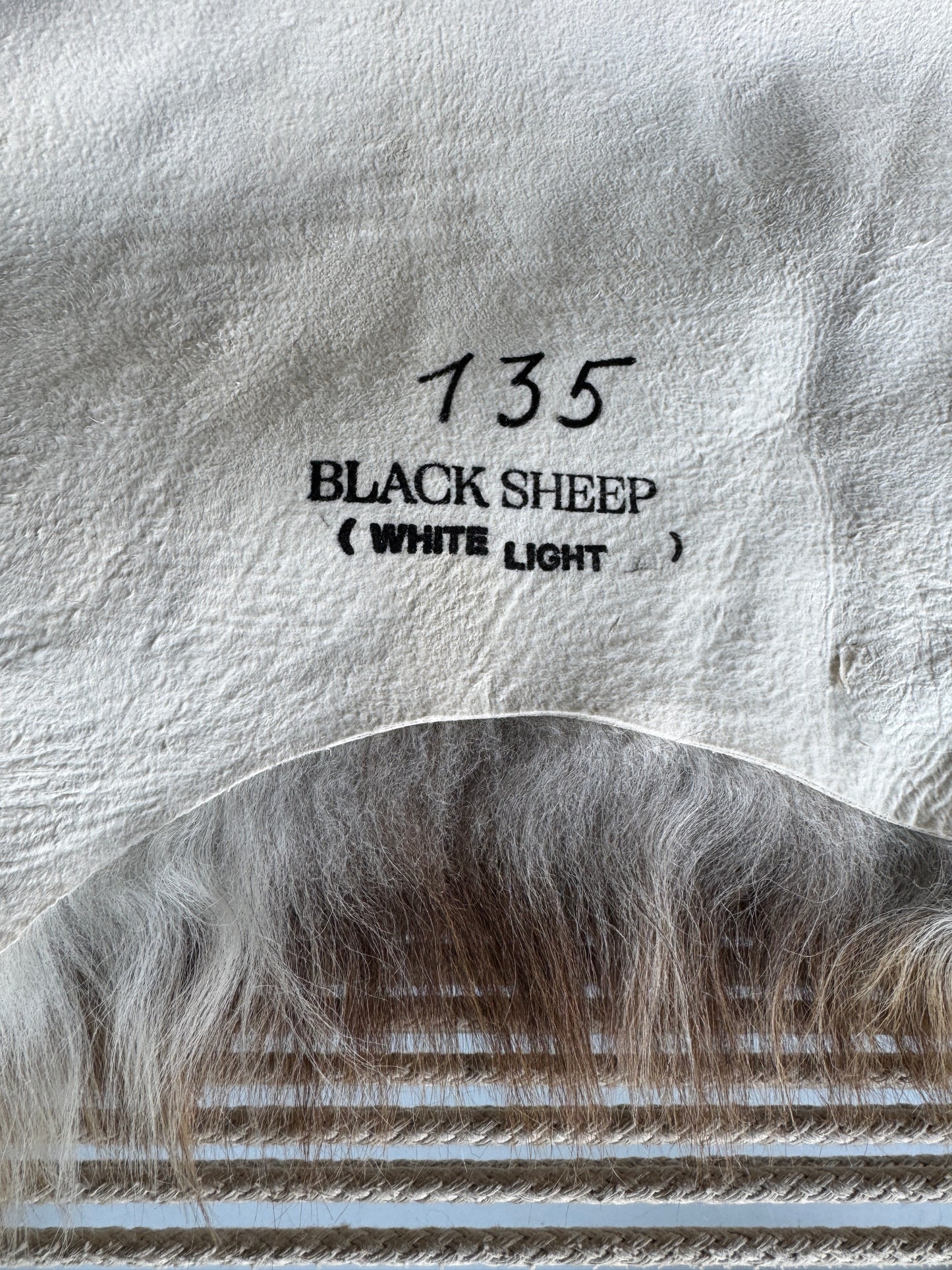 ONE OF A KIND Rusty Grey with White Edges Icelandic Sheepskin