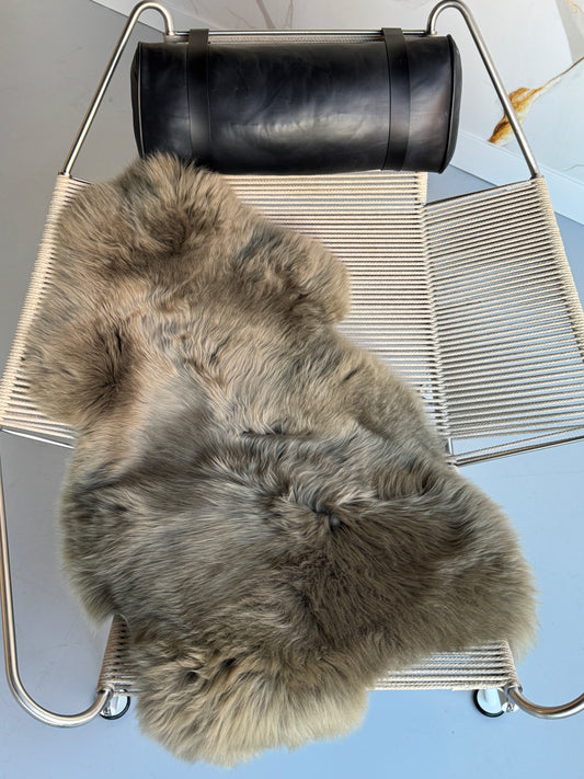 ONE OF A KIND Large Swedish Olive Green Sheepskin