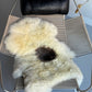 ONE OF A KIND Welsh Cream with single Grey Spot Sheepskin