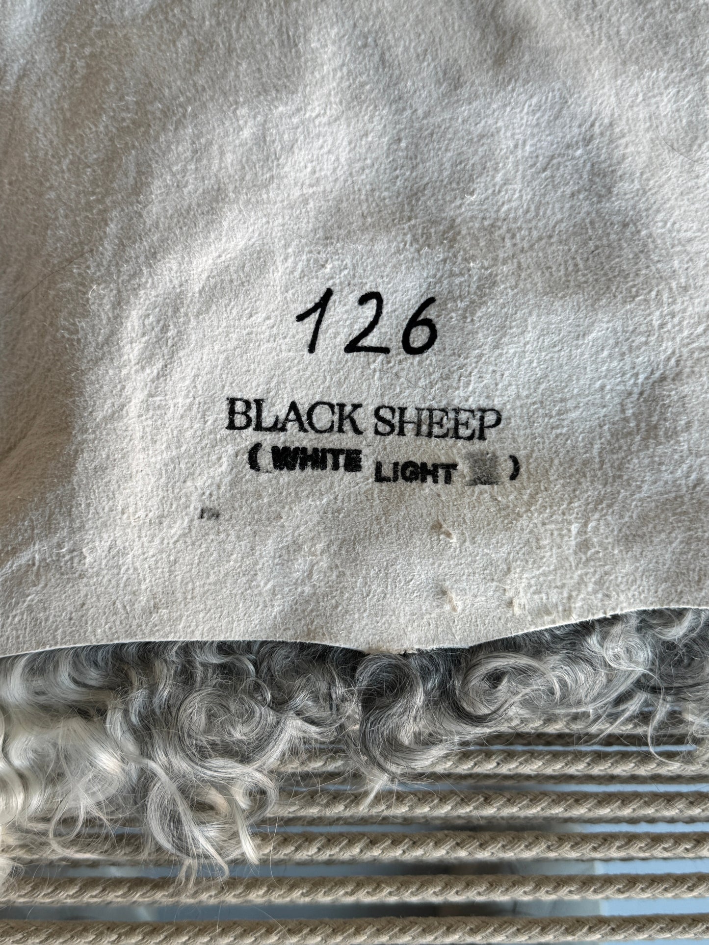ONE OF A KIND Gotland Long Wool White/Grey Mix Sheepskin