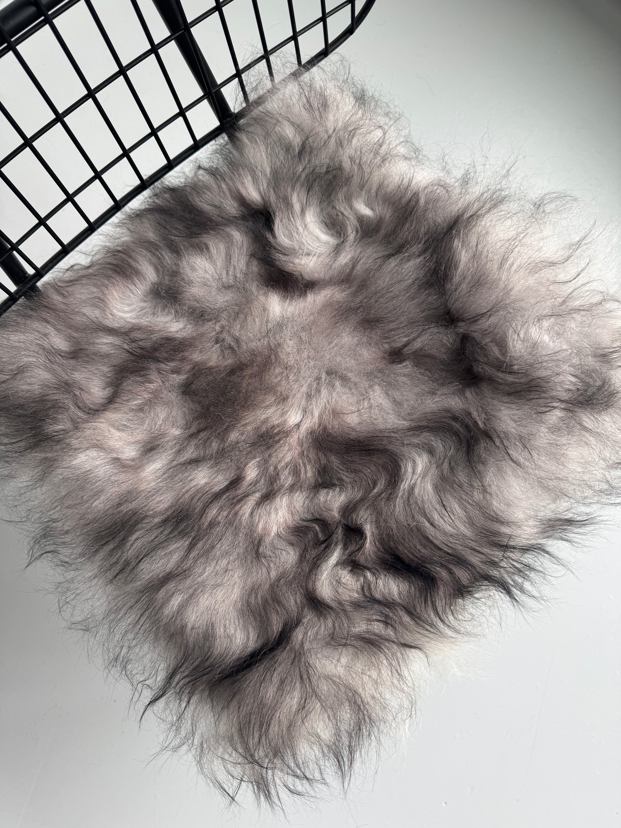 B Grade Natural Grey Icelandic Sheepskin Chair Pad
