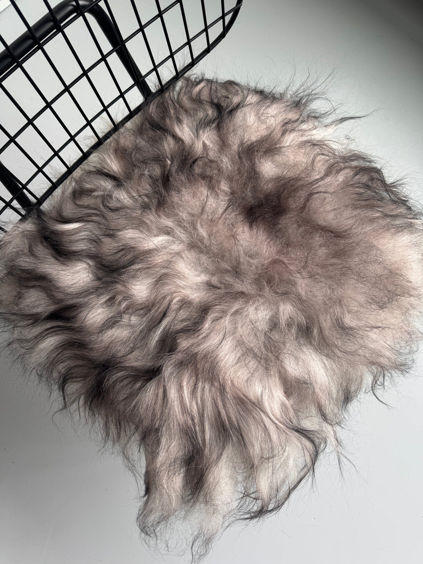 B Grade Natural Grey Icelandic Sheepskin Chair Pad