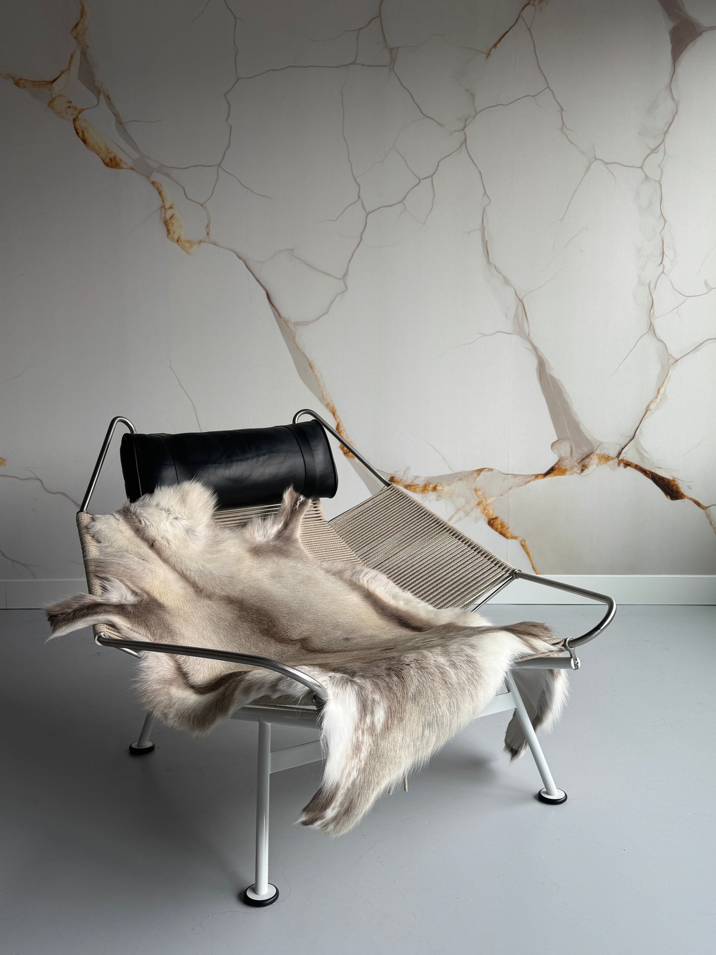 ONE OF A KIND Light Taupe Spotted Reindeer Hide