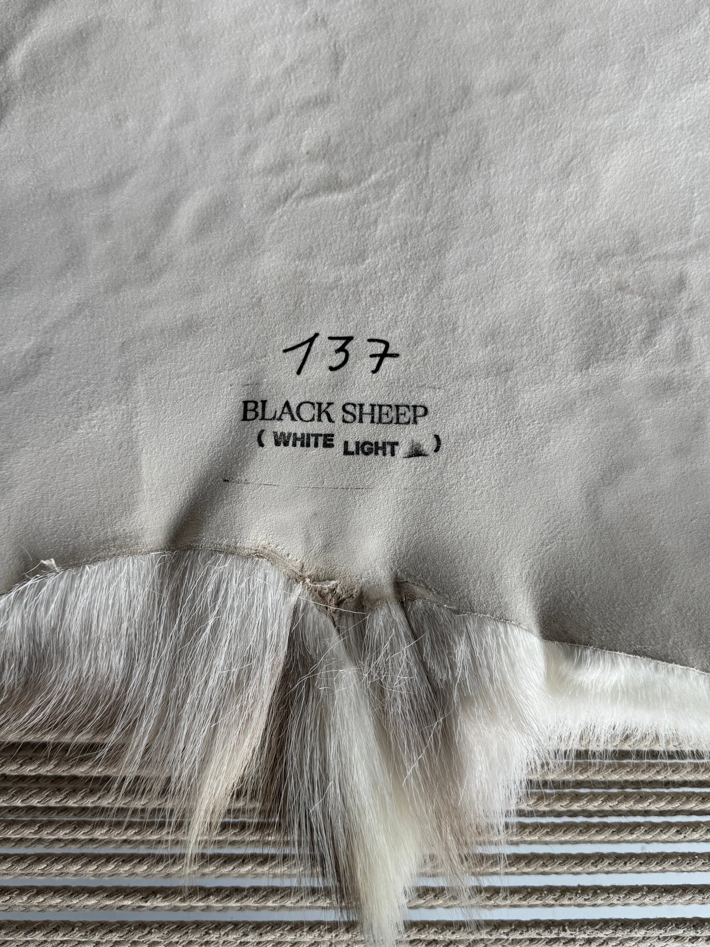 ONE OF A KIND Light Taupe Spotted Reindeer Hide