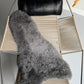 ONE OF A KIND Shorn Silver Odd Shape Icelandic Sheepskin