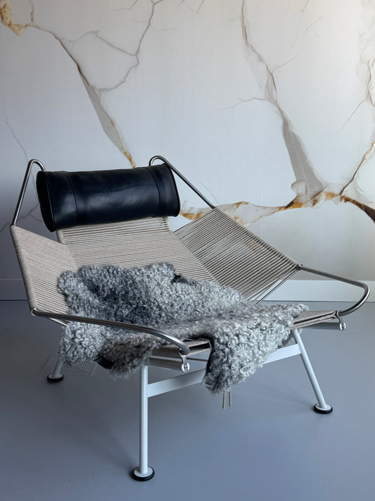 ONE OF A KIND Light Grey Medium  Wool Gotland Sheepskin