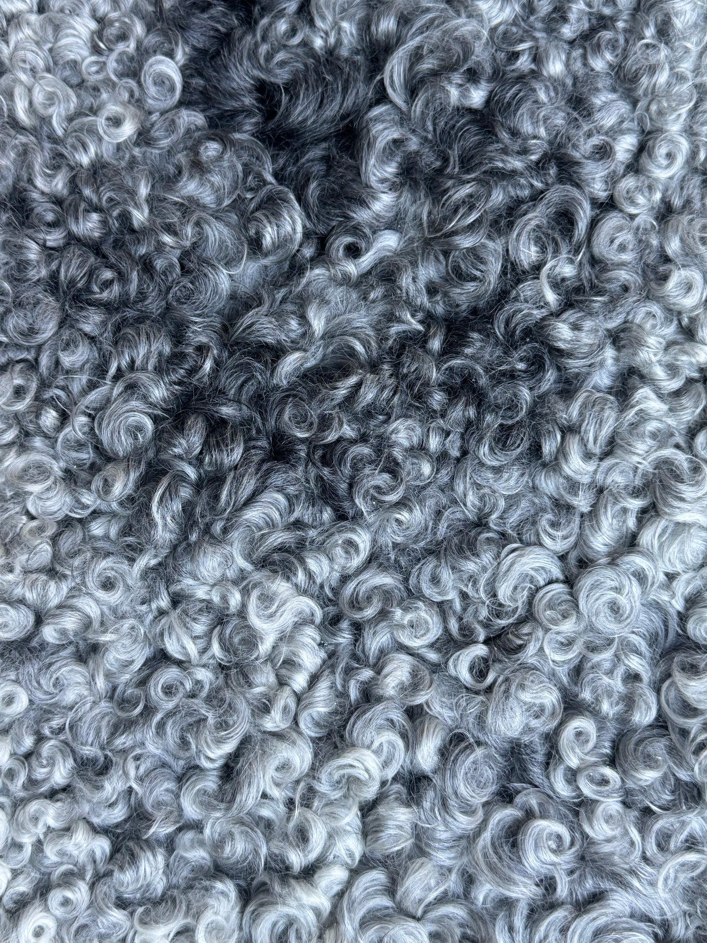 ONE OF A KIND Light Grey Medium  Wool Gotland Sheepskin