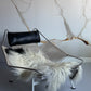 ONE OF A KIND White with Black Spot Icelandic Sheepskin