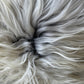 ONE OF A KIND White with Black Spot Icelandic Sheepskin