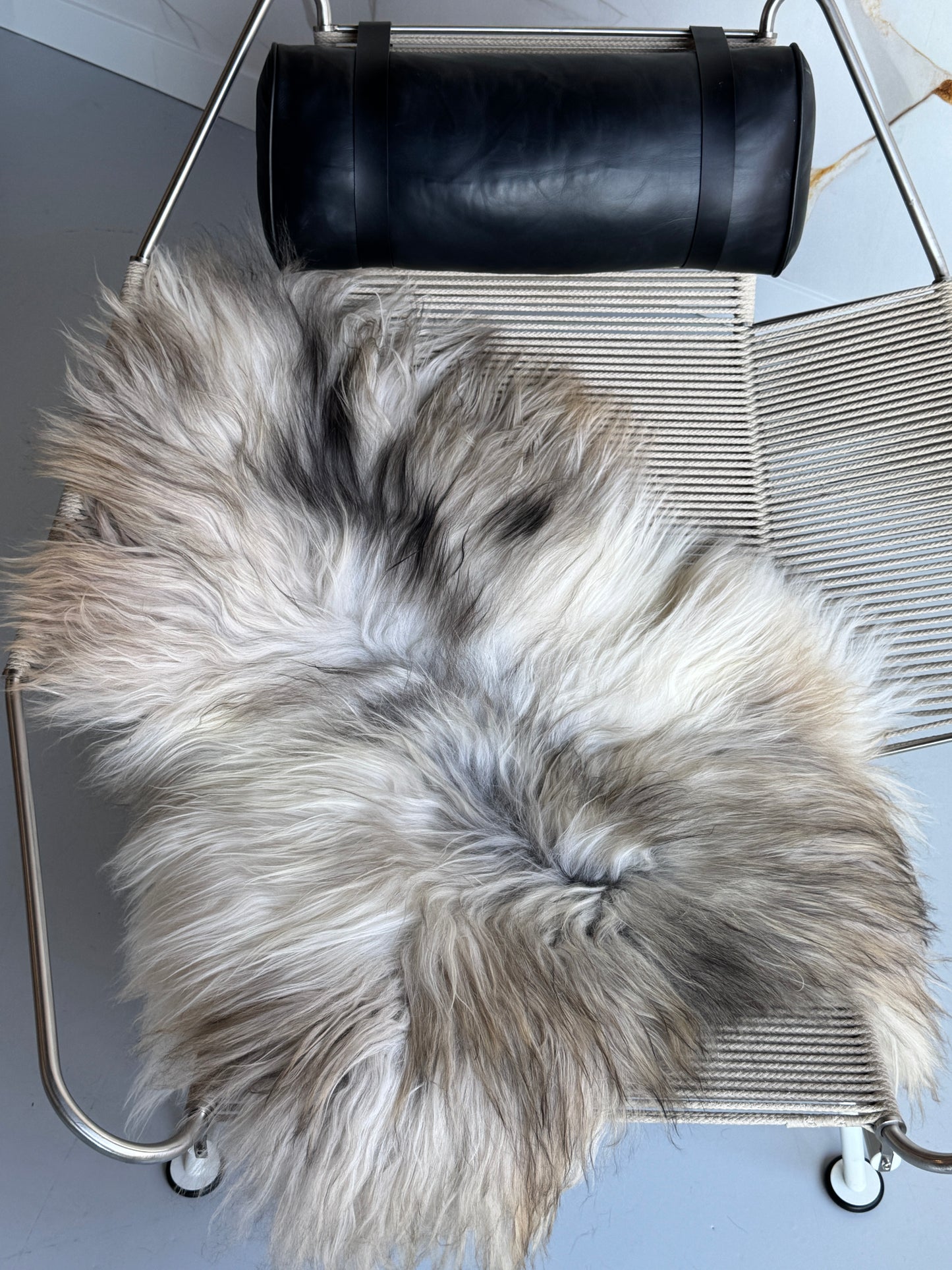ONE OF A KIND Light Natural Grey Icelandic Sheepskin