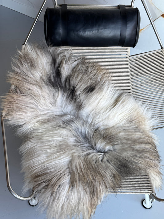 ONE OF A KIND Light Natural Grey Icelandic Sheepskin