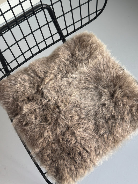 B Grade Shorn Taupe Icelandic Sheepskin Chair Pad