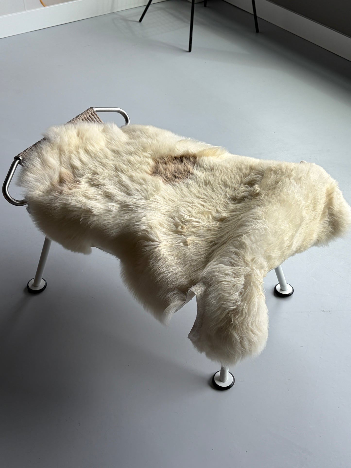 Unique Single Spotted Welsh Sheepskin