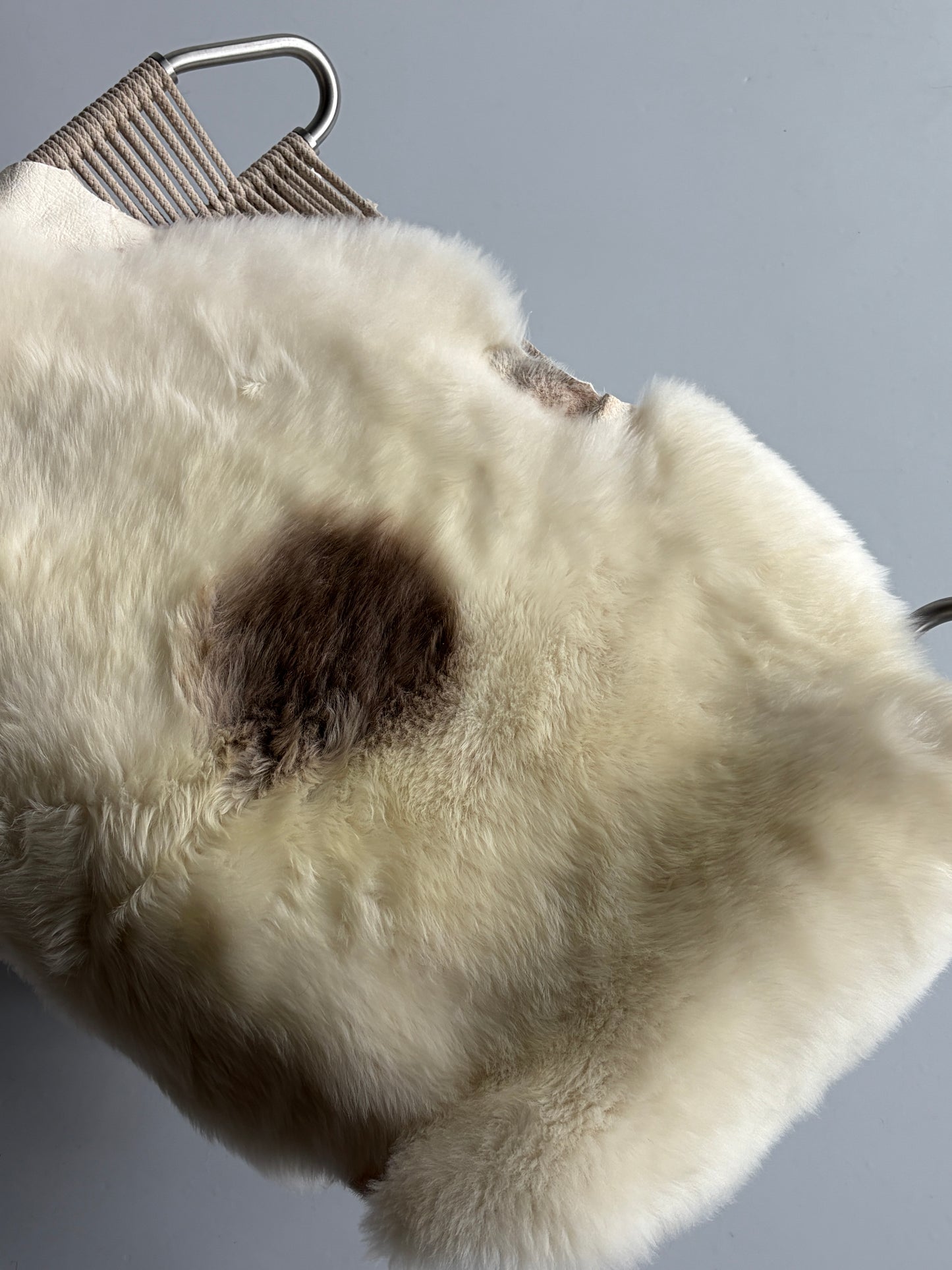 Unique Single Spotted Welsh Sheepskin