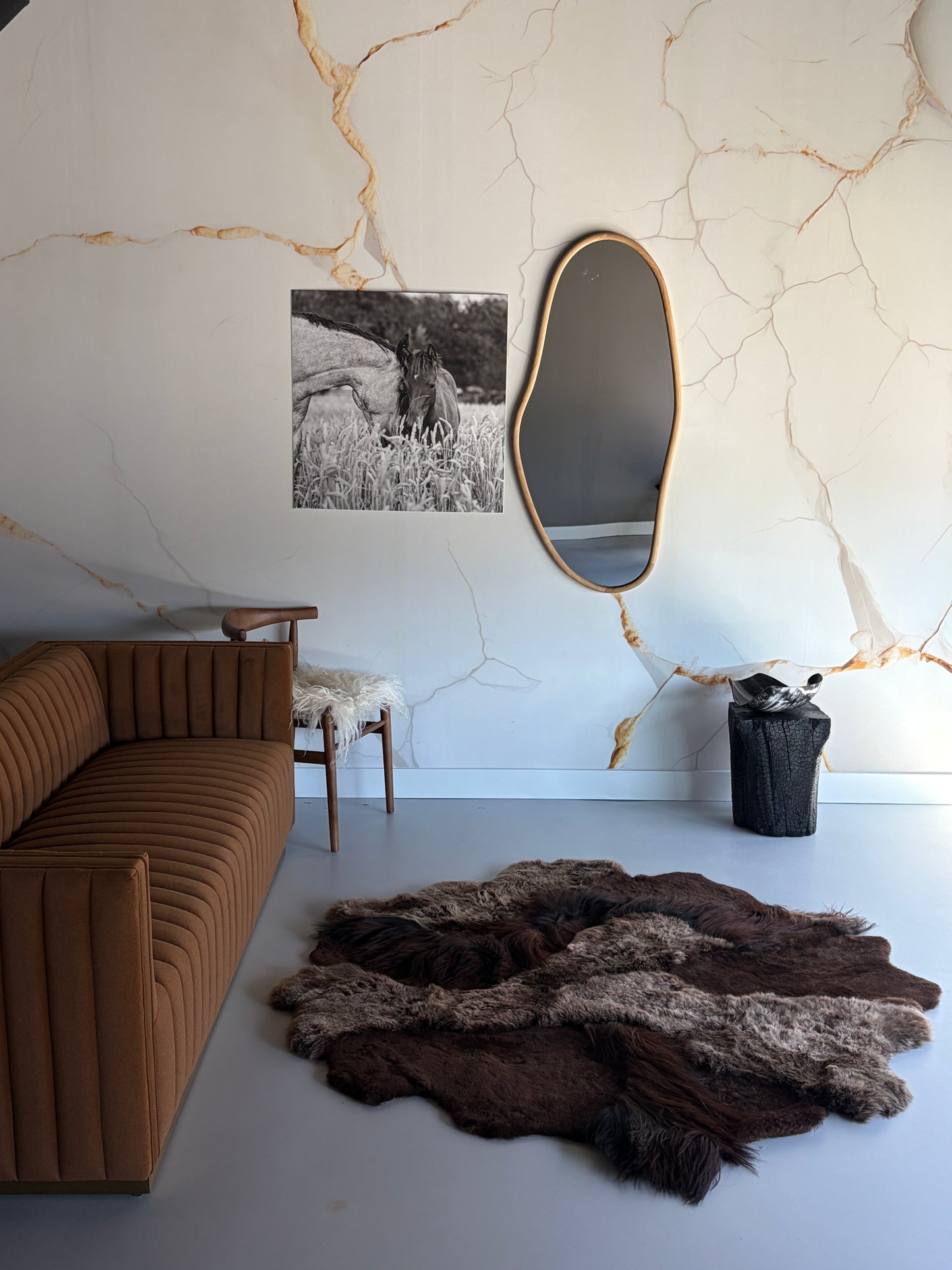 Brown Sheepskin Rug