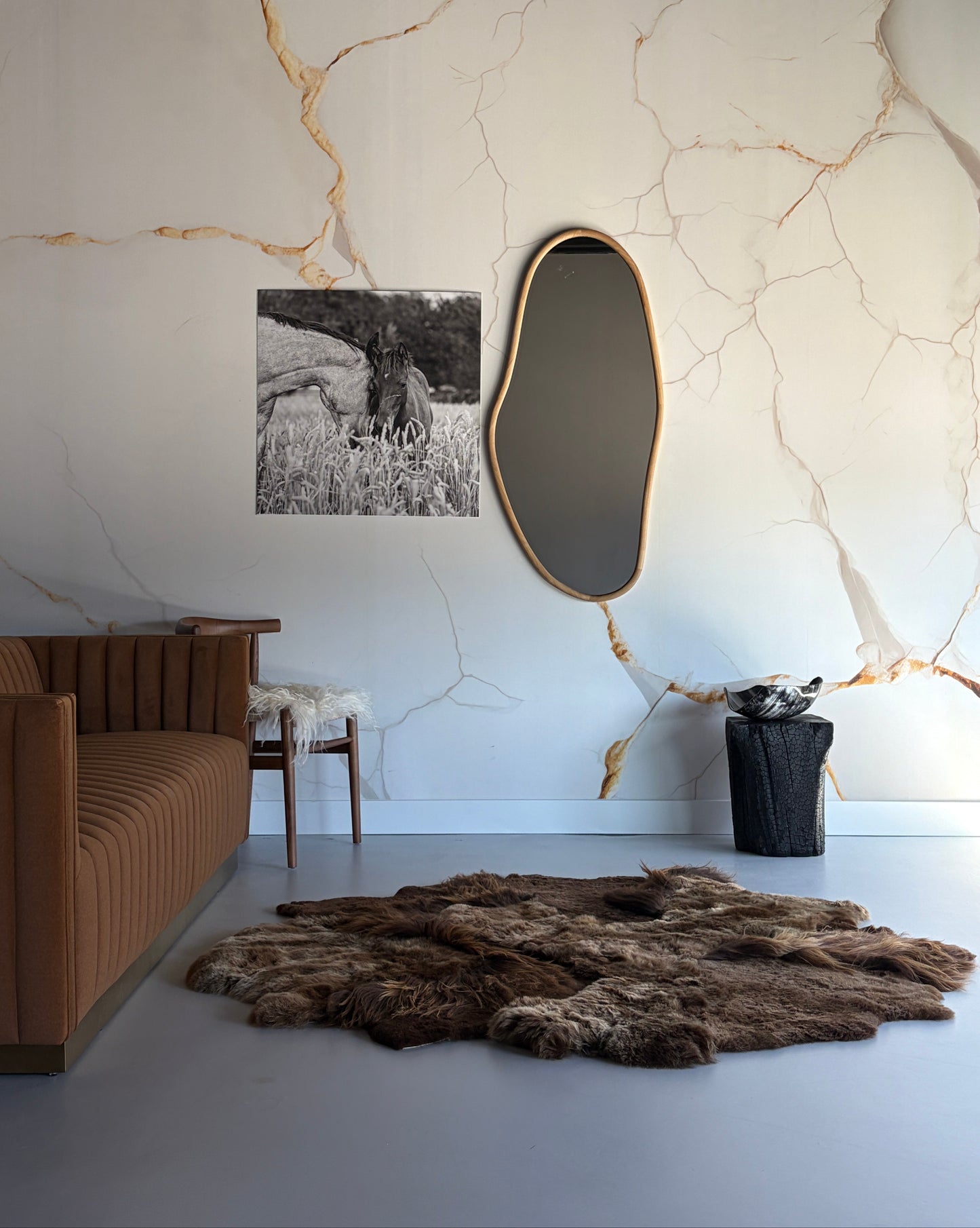 Brown Sheepskin Rug