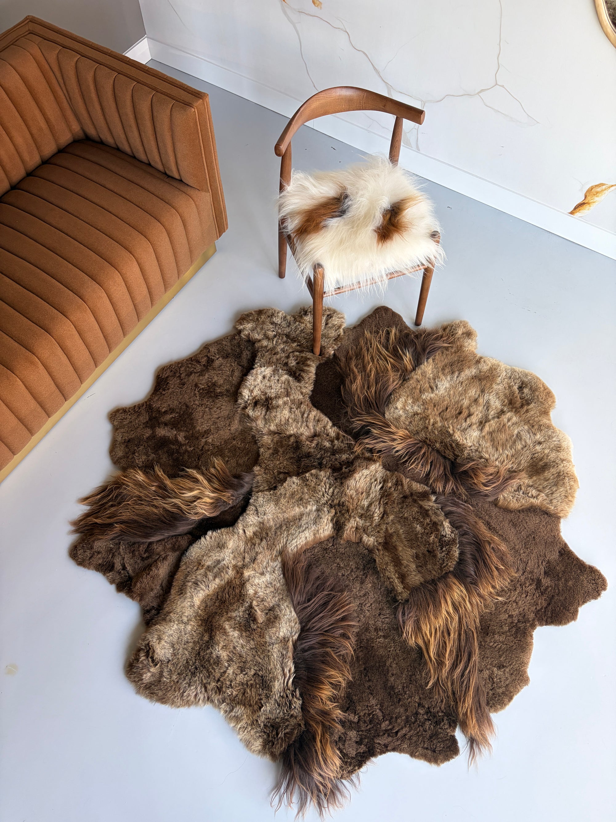 Brown Sheepskin Rug