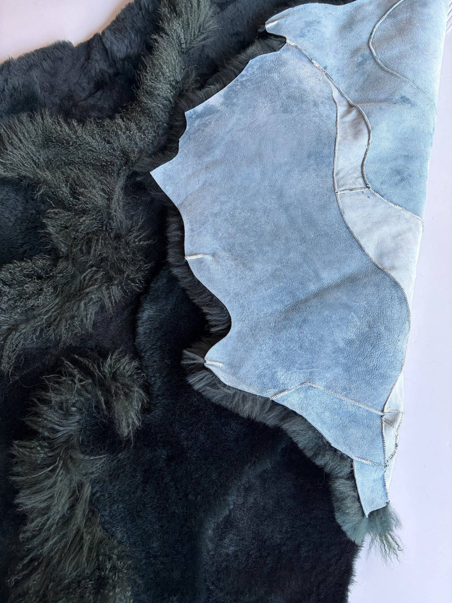 Bottle Green Sheepskin Rug