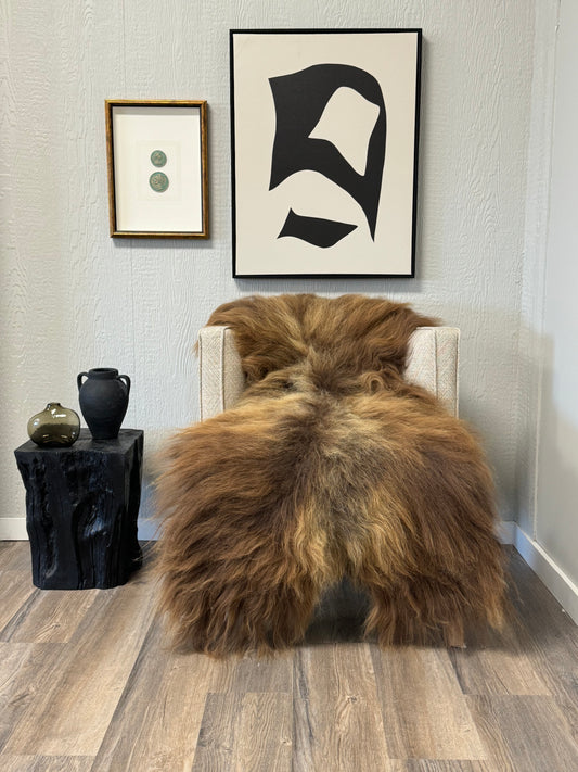 ONE OF THE KIND Icelandic Red Sheepskin