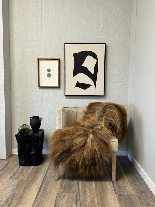 ONE OF THE KIND Icelandic Red Sheepskin