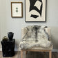 ONE OF THE KIND Small Icelandic Shorn Black and White Sheepskin