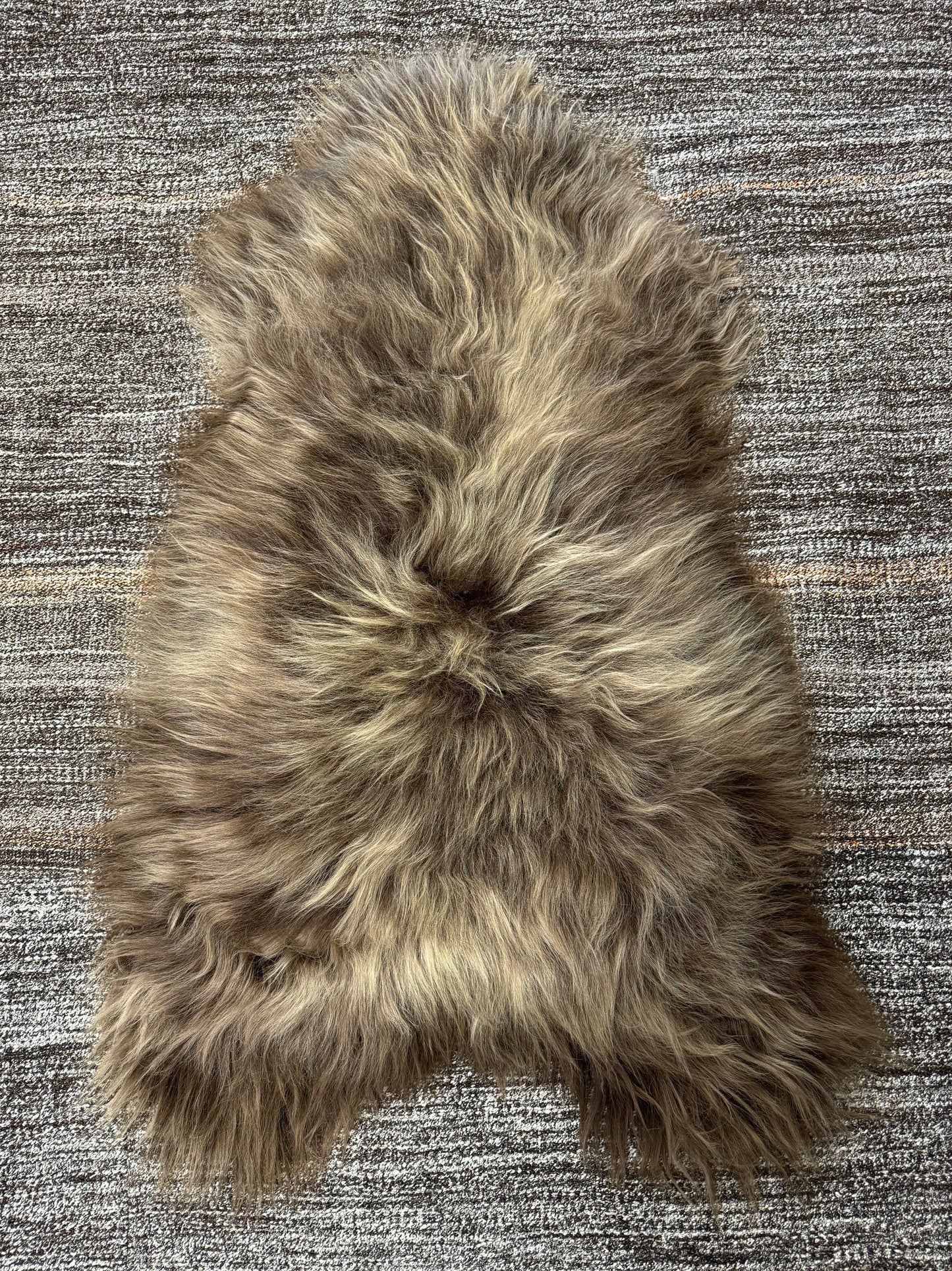 ONE OF THE KIND Small Icelandic Dark Brown Sheepskin